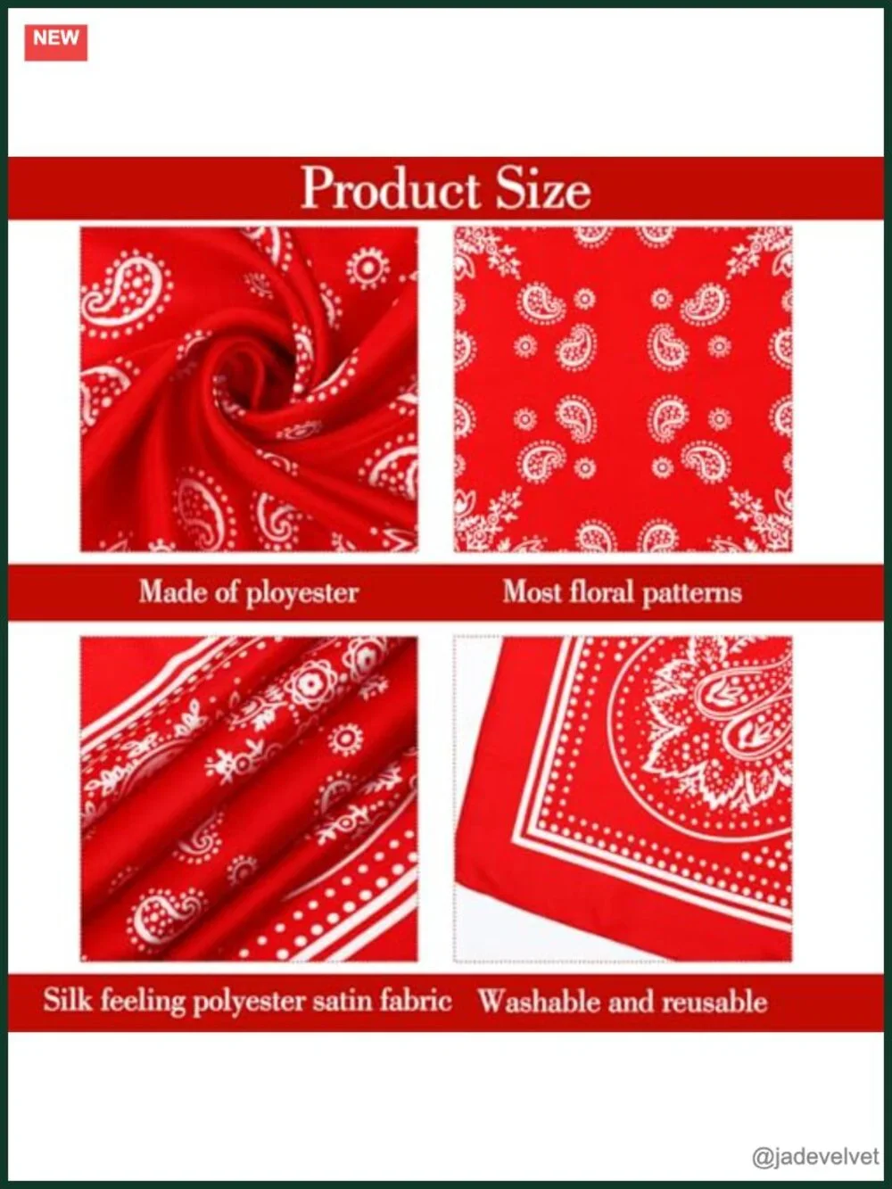 15 Silk Bandanas for Women, Wide Head Scarf Set for Sleeping & Travel